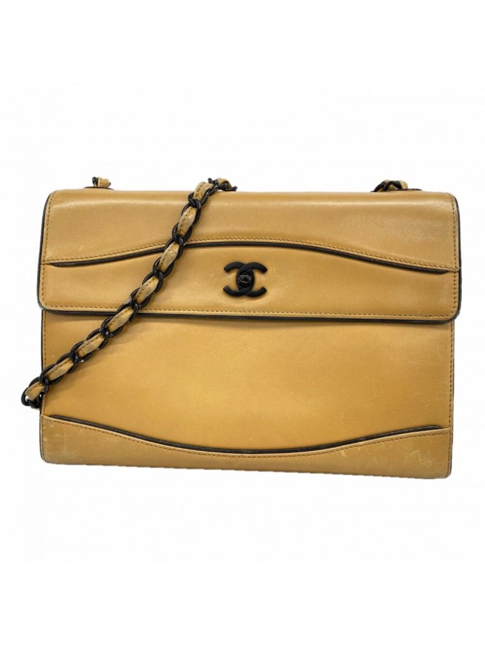 Chanel Shoulder Bag Leather Brown